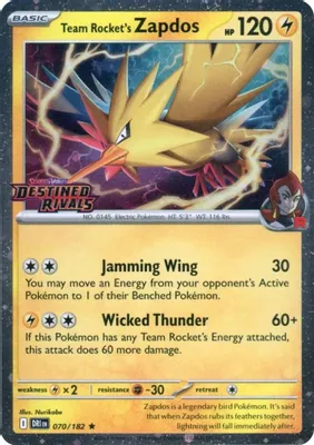 Team Rocket's Zapdos (Destined Rivals Stamp) from Miscellaneous Cards & Products