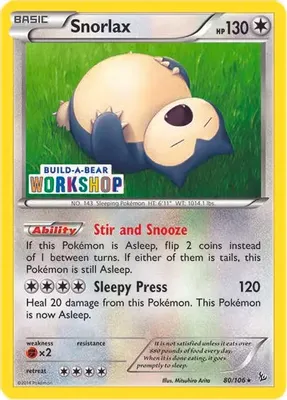 Snorlax - 80/106 (Build-a-Bear Workshop Exclusive) from Miscellaneous Cards & Products