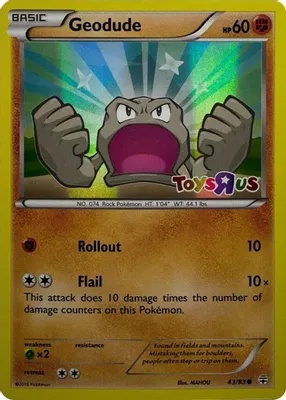 Geodude - 43/83 (Toys R Us Promo) from Miscellaneous Cards & Products