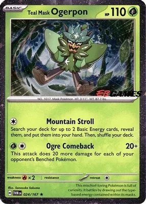 Teal Mask Ogerpon (Cosmos Holo) (EB Games Exclusive) from Miscellaneous Cards & Products
