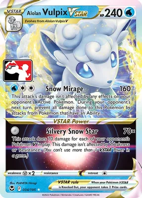 Alolan Vulpix VSTAR - 034/195 from Prize Pack Series Cards