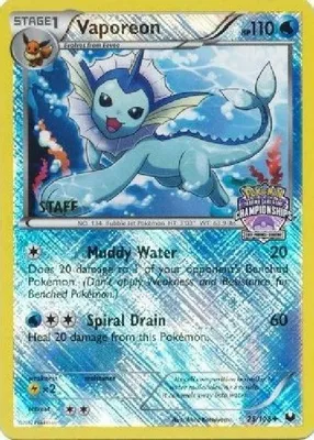 Vaporeon - 25/108 (State Championships) [Staff] from League & Championship Cards