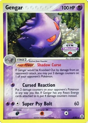 Gengar - 5/92 (Gym Challenge) from League & Championship Cards