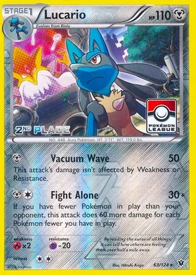 Lucario - 63/124 (Pokemon League) [2nd Place] from League & Championship Cards