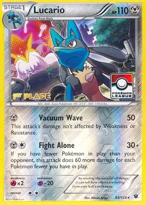 Lucario - 63/124 (Pokemon League) [1st Place] from League & Championship Cards