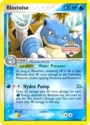 Blastoise - 14/100 (National Championships) from League & Championship Cards