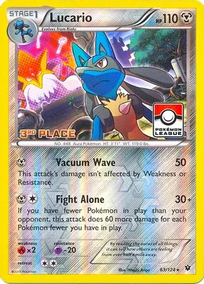Lucario - 63/124 (Pokemon League) [3rd Place] from League & Championship Cards