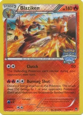 Blaziken - 14/111 (National Championships) from League & Championship Cards