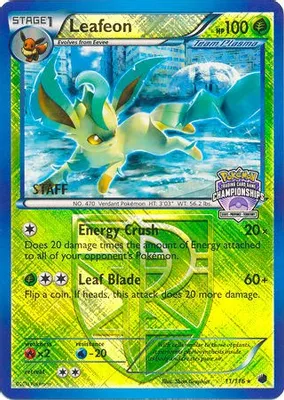 Leafeon - 11/116 (State Championships) [Staff] from League & Championship Cards