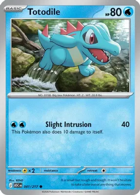Totodile from ME: Ascended Heroes
