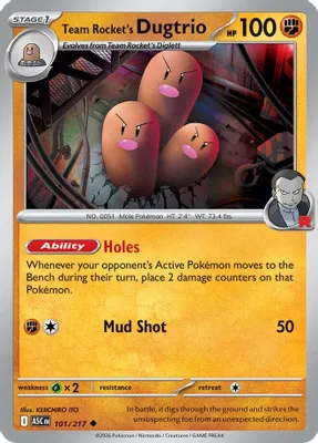 Team Rocket's Dugtrio - 101/217 from ME: Ascended Heroes