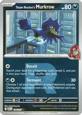 Team Rocket's Murkrow (Team Rocket) from ME: Ascended Heroes