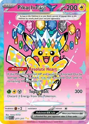 Pikachu ex - 277/217 from ME: Ascended Heroes