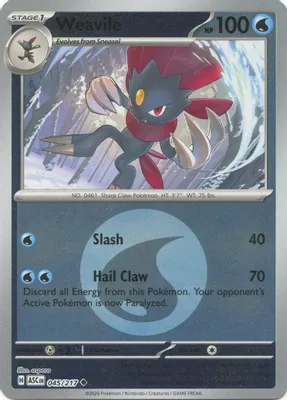 Weavile - 045/217 (Energy Symbol Pattern) from ME: Ascended Heroes