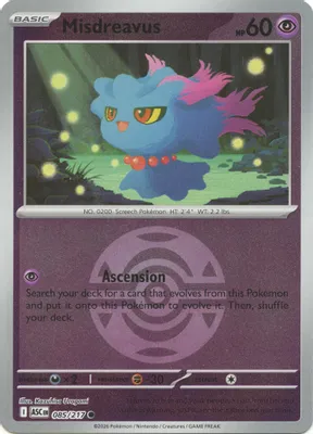 Misdreavus - 085/217 (Dusk Ball) from ME: Ascended Heroes